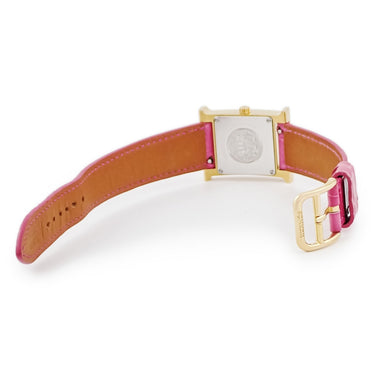 腕時計 エルメス HERMES Hウォッチ PM HH1.202 W053356WW00 クオーツ レディース 純正ダイヤ ホワイト シェル H型 スクエア
