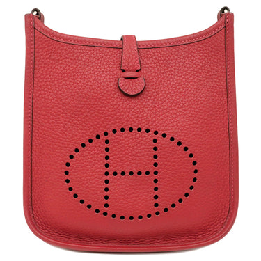 エルメス HERMES エヴリン TPM 16 ロング アマゾン ルージュカザック トリヨンクレマンス ショルダーバッグ シルバー金具 赤 エブリン