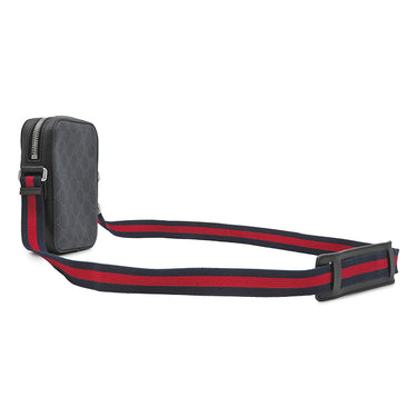 グッチ GUCCI GGスプリーム ショルダーバッグ 682357 ブラック GGスプリームキャンバス レザー ショルダーバッグ シルバー金具 黒 シェリーライン