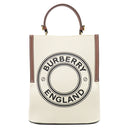 バーバリー BURBERRY ペギー バケットバッグ 8026824 ナチュラル×ブラウン キャンバス レザー 2WAYバッグ ゴールド金具 ロゴ ハンドバッグ ショルダー