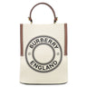 バーバリー BURBERRY ペギー バケットバッグ 8026824 ナチュラル×ブラウン キャンバス レザー 2WAYバッグ ゴールド金具 ロゴ ハンドバッグ ショルダー