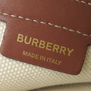 バーバリー BURBERRY ペギー バケットバッグ 8026824 ナチュラル×ブラウン キャンバス レザー 2WAYバッグ ゴールド金具 ロゴ ハンドバッグ ショルダー