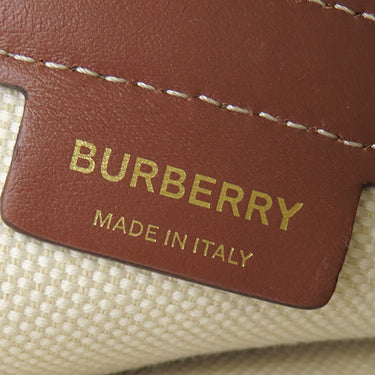 バーバリー BURBERRY ペギー バケットバッグ 8026824 ナチュラル×ブラウン キャンバス レザー 2WAYバッグ ゴールド金具 ロゴ ハンドバッグ ショルダー