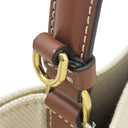 バーバリー BURBERRY ペギー バケットバッグ 8026824 ナチュラル×ブラウン キャンバス レザー 2WAYバッグ ゴールド金具 ロゴ ハンドバッグ ショルダー