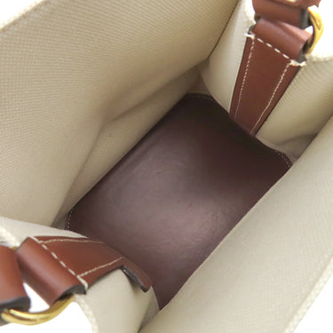 バーバリー BURBERRY ペギー バケットバッグ 8026824 ナチュラル×ブラウン キャンバス レザー 2WAYバッグ ゴールド金具 ロゴ ハンドバッグ ショルダー