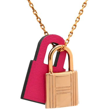 エルメス HERMES オーケリー ペンダント PM ローズアザレ×ローズゴールド GP ヴォースイフト ネックレス ローズゴールド金具 ピンクゴールド カデナ