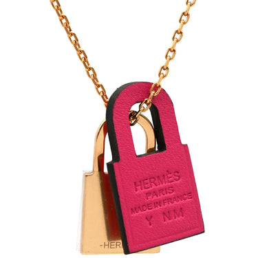 エルメス HERMES オーケリー ペンダント PM ローズアザレ×ローズゴールド GP ヴォースイフト ネックレス ローズゴールド金具 ピンクゴールド カデナ