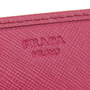 プラダ PRADA サフィアーノ リボン ショルダー ウォレット 1M1437 IBISCO レザー チェーンウォレット ゴールド金具 ピンク SAFFIANO FIOCCO