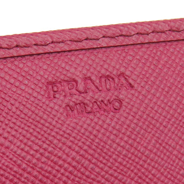 プラダ PRADA サフィアーノ リボン ショルダー ウォレット 1M1437 IBISCO レザー チェーンウォレット ゴールド金具 ピンク SAFFIANO FIOCCO