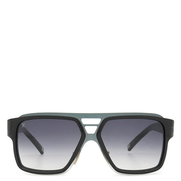 ルイヴィトン LOUIS VUITTON エニグムGM 58□15 Z0361U ブラック プラスチック サングラス シルバー金具 黒 グラデーション ダブルブリッジ