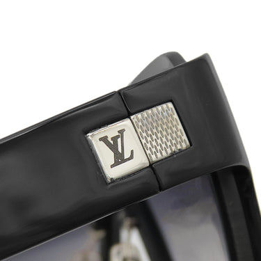ルイヴィトン LOUIS VUITTON エニグムGM 58□15 Z0361U ブラック プラスチック サングラス シルバー金具 黒 グラデーション ダブルブリッジ