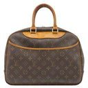 ルイヴィトン LOUIS VUITTON ドーヴィル M47270 モノグラム モノグラムキャンバス ハンドバッグ ゴールド金具 茶 ボーリングヴァニティ 鍵・パドロック欠品