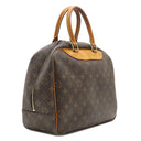 ルイヴィトン LOUIS VUITTON ドーヴィル M47270 モノグラム モノグラムキャンバス ハンドバッグ ゴールド金具 茶 ボーリングヴァニティ 鍵・パドロック欠品