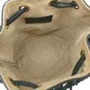 ジェイアンドエム デヴィッドソン J&M DAVIDSON カーニバル ブラック レザー ショルダーバッグ ゴールド金具 フリンジ パンチング ブローキング 巾着 ショルダー