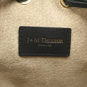 ジェイアンドエム デヴィッドソン J&M DAVIDSON カーニバル ブラック レザー ショルダーバッグ ゴールド金具 フリンジ パンチング ブローキング 巾着 ショルダー