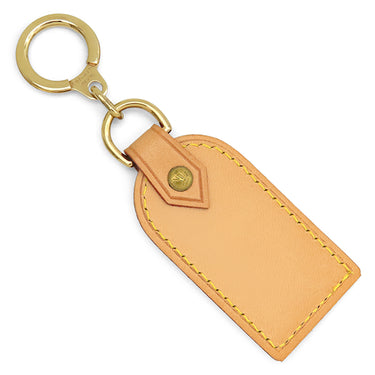 ルイヴィトン LOUIS VUITTON ポルトクレ カドゥ タグ M62700 キャメル ヌメ革 キーホルダー ゴールド金具 顧客限定ノベルティー