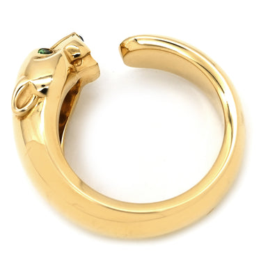 カルティエ Cartier パンテール ドゥ カルティエ MM B4085900 イエローゴールド K18YG オニキス ツァボライト #56(JP16) リング 指輪 750YG オニキス ツァボライト 15.5号