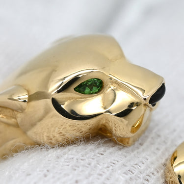 カルティエ Cartier パンテール ドゥ カルティエ MM B4085900 イエローゴールド K18YG オニキス ツァボライト #56(JP16) リング 指輪 750YG オニキス ツァボライト 15.5号