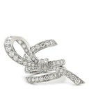 ヴァンクリーフアーペル Van Cleef & Arpels リボンモチーフ パヴェダイヤ ホワイトゴールド K18WG ダイヤモンド リング 指輪 18K 750 WG 立体デザイン 結び目 8.5号