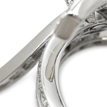 ヴァンクリーフアーペル Van Cleef & Arpels リボンモチーフ パヴェダイヤ ホワイトゴールド K18WG ダイヤモンド リング 指輪 18K 750 WG 立体デザイン 結び目 8.5号