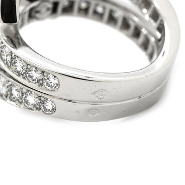 ヴァンクリーフアーペル Van Cleef & Arpels リボンモチーフ パヴェダイヤ ホワイトゴールド K18WG ダイヤモンド リング 指輪 18K 750 WG 立体デザイン 結び目 8.5号