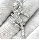 ヴァンクリーフアーペル Van Cleef & Arpels リボンモチーフ パヴェダイヤ ホワイトゴールド K18WG ダイヤモンド リング 指輪 18K 750 WG 立体デザイン 結び目 8.5号
