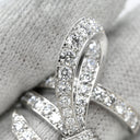 ヴァンクリーフアーペル Van Cleef & Arpels リボンモチーフ パヴェダイヤ ホワイトゴールド K18WG ダイヤモンド リング 指輪 18K 750 WG 立体デザイン 結び目 8.5号