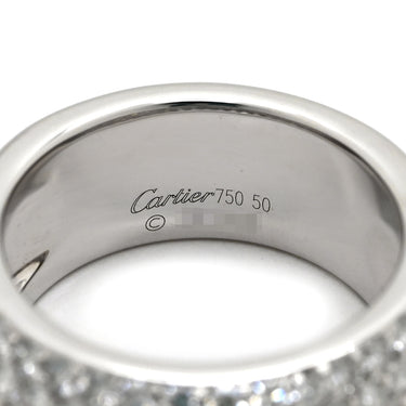 カルティエ Cartier パヴェダイヤ ホワイトゴールド K18WG ダイヤモンド #50(JP10) リング 指輪 750 18K 18金 10号