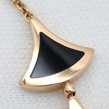 ブルガリ BVLGARI ディーヴァ ドリーム ホワイト×ブラック×ピンクゴールド K18PG オニキス マザーオブパール ピアス 白 黒 18K 750PG 18金 1Pダイヤ ドロップ スウィング