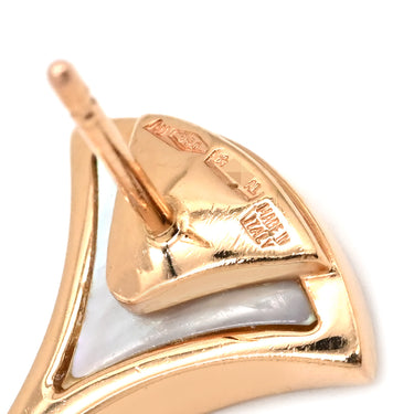 ブルガリ BVLGARI ディーヴァ ドリーム ホワイト×ブラック×ピンクゴールド K18PG オニキス マザーオブパール ピアス 白 黒 18K 750PG 18金 1Pダイヤ ドロップ スウィング