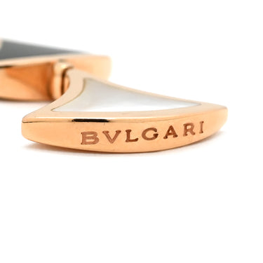 ブルガリ BVLGARI ディーヴァ ドリーム ホワイト×ブラック×ピンクゴールド K18PG オニキス マザーオブパール ピアス 白 黒 18K 750PG 18金 1Pダイヤ ドロップ スウィング