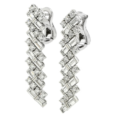 カルティエ Cartier リフレクション ドゥ カルティエ ダイヤ ホワイトゴールド K18WG ダイヤモンド ピアス 750 18K WG バゲットカット ブリリアントカット