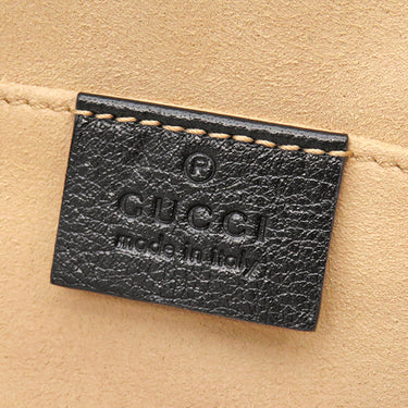 グッチ GUCCI リベルス モール 524620 ブラック レザー ショルダーバッグ ゴールド金具 タイガーキャットヘッド ダブルG