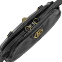 グッチ GUCCI リベルス モール 524620 ブラック レザー ショルダーバッグ ゴールド金具 タイガーキャットヘッド ダブルG