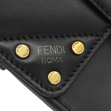 フェンディ FENDI フリップ スモール 8BT306 ブラック レザー 2WAYバッグ ゴールド金具 ショルダー ハンドバッグ