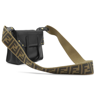 フェンディ FENDI フリップ スモール 8BT306 ブラック レザー 2WAYバッグ ゴールド金具 ショルダー ハンドバッグ