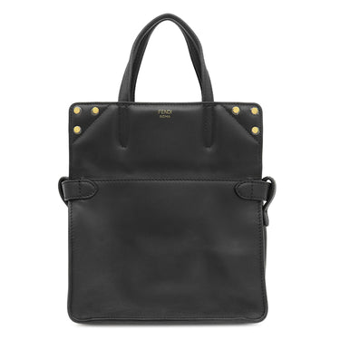 フェンディ FENDI フリップ スモール 8BT306 ブラック レザー 2WAYバッグ ゴールド金具 ショルダー ハンドバッグ
