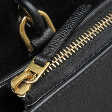 セリーヌ CELINE ベルトバッグ マイクロ 180153 ブラック レザー 2WAYバッグ ゴールド金具 黒 ハンドバッグ ショルダーバッグ
