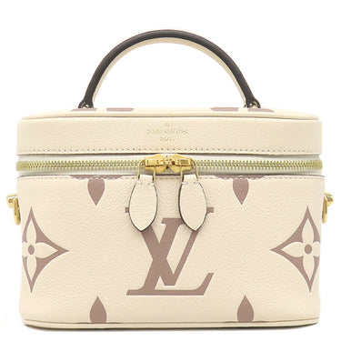 ルイヴィトン LOUIS VUITTON ヴァニティ PM M45599 クレーム×ボワドローズ モノグラムアンプラント 2WAYバッグ ゴールド金具 イニシャル入り