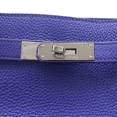 エルメス HERMES ソーケリー 22 ブルーエレクトリック トゴ ショルダーバッグ シルバー金具 青 肩掛け