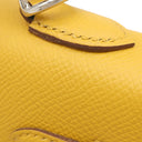 エルメス HERMES ケリー25 外縫い ジョーヌアンプル ヴォーエプソン 2WAYバッグ シルバー金具 黄色 ハンドバッグ ショルダー
