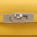 エルメス HERMES ケリー25 外縫い ジョーヌアンプル ヴォーエプソン 2WAYバッグ シルバー金具 黄色 ハンドバッグ ショルダー