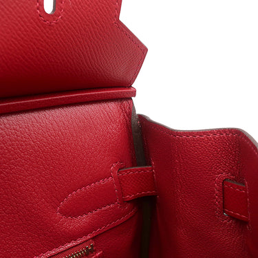 エルメス HERMES バーキン30 ルージュカザック ヴォーエプソン ハンドバッグ ゴールド金具 赤
