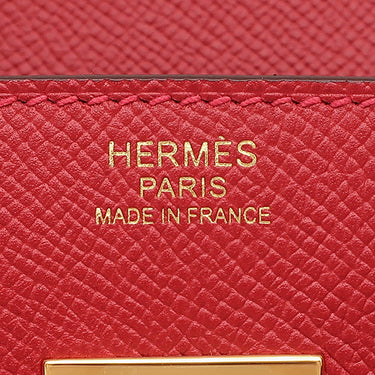 エルメス HERMES バーキン30 ルージュカザック ヴォーエプソン ハンドバッグ ゴールド金具 赤