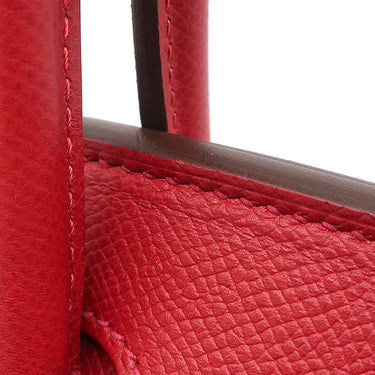 エルメス HERMES バーキン30 ルージュカザック ヴォーエプソン ハンドバッグ ゴールド金具 赤