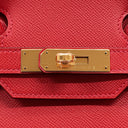 エルメス HERMES バーキン30 ルージュカザック ヴォーエプソン ハンドバッグ ゴールド金具 赤