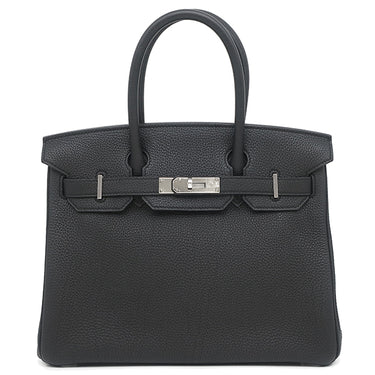 エルメス HERMES バーキン30 ブラック トゴ ハンドバッグ シルバー金具 黒
