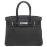 エルメス HERMES バーキン30 ブラック トゴ ハンドバッグ シルバー金具 黒