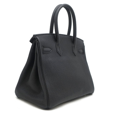 エルメス HERMES バーキン30 ブラック トゴ ハンドバッグ シルバー金具 黒