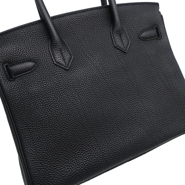 エルメス HERMES バーキン30 ブラック トゴ ハンドバッグ シルバー金具 黒